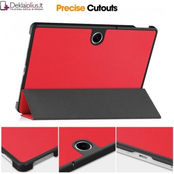 Dirbtinės odos atverčiamas dėklas - raudonas (Oneplus Pad Lite) Dirbtinės odos atverčiamas dėklas - raudonas (Oneplus Pad Lite)